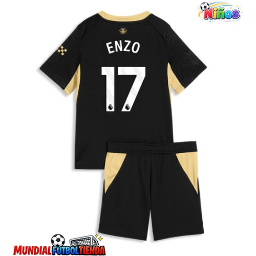 Camiseta Manchester City Enzo Fernandez #17 Segunda Equipación Replica 2026-27 para niños mangas cortas (+ Pantalones cortos)